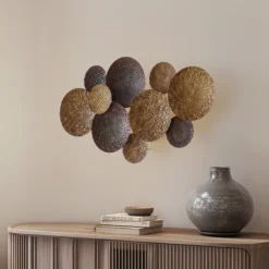 Aplique de pared Lindby Soraya, dorado/cobre, metal, 2 luces, 51cm