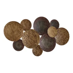 Aplique de pared Lindby Soraya, dorado/cobre, metal, 2 luces, 51cm