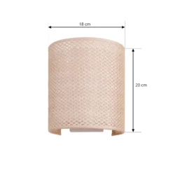 Aplique de pared Lindby Soula, 20 cm, beige, plástico, E27