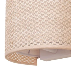 Aplique de pared Lindby Soula, 20 cm, beige, plástico, E27