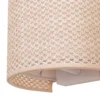 Aplique de pared Lindby Soula, 20 cm, beige, plástico, E27