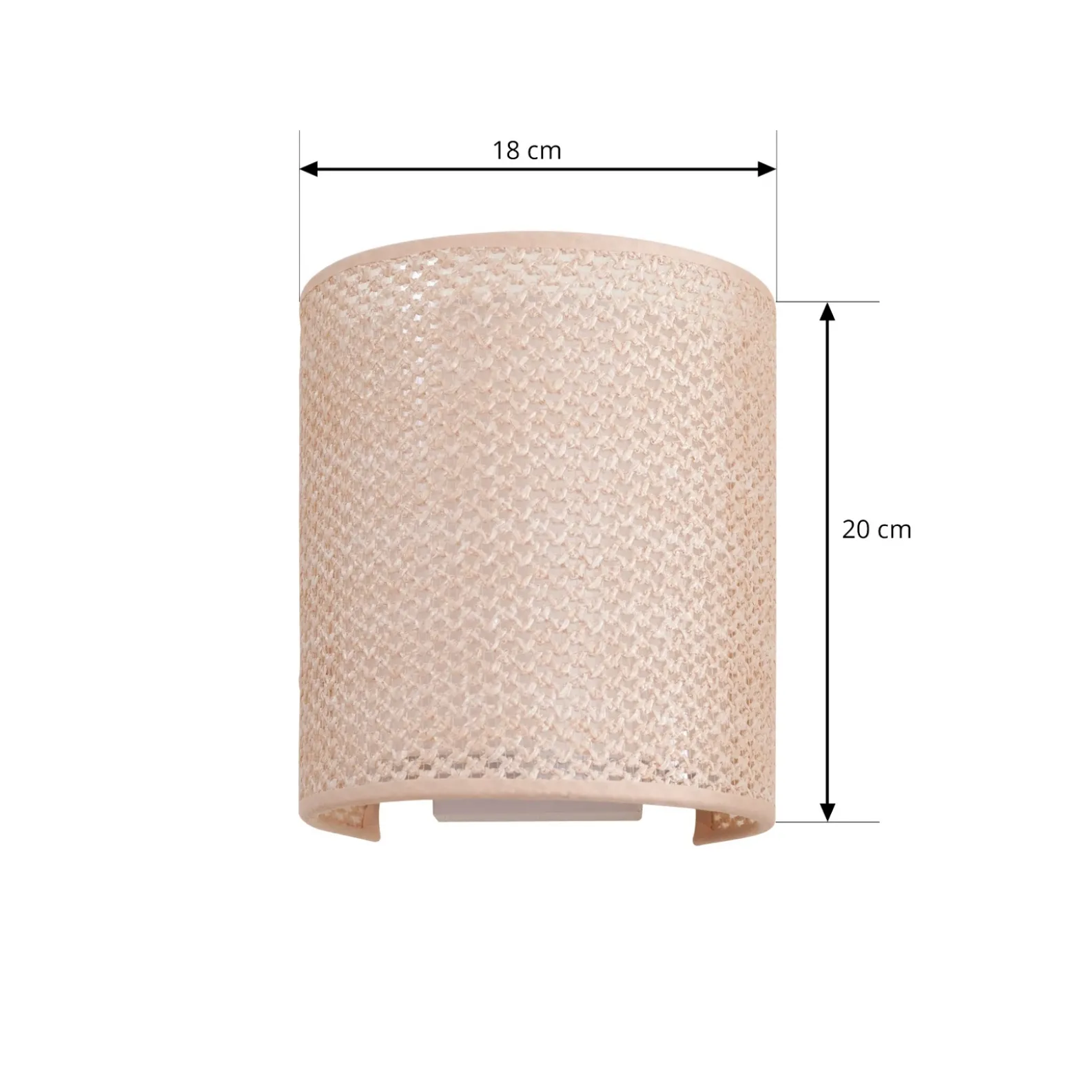 Aplique de pared Lindby Soula, 20 cm, beige, plástico, E27