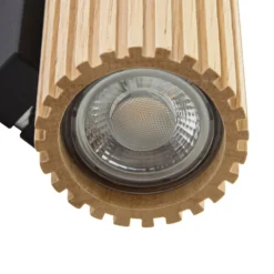 Aplique de pared Lindby Stralino, 2 luces, altura 22 cm, madera