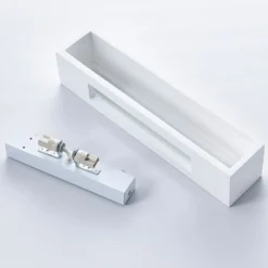 Aplique de pared Lindby Tjada, 35 cm, blanco, escayola, G9, pintable