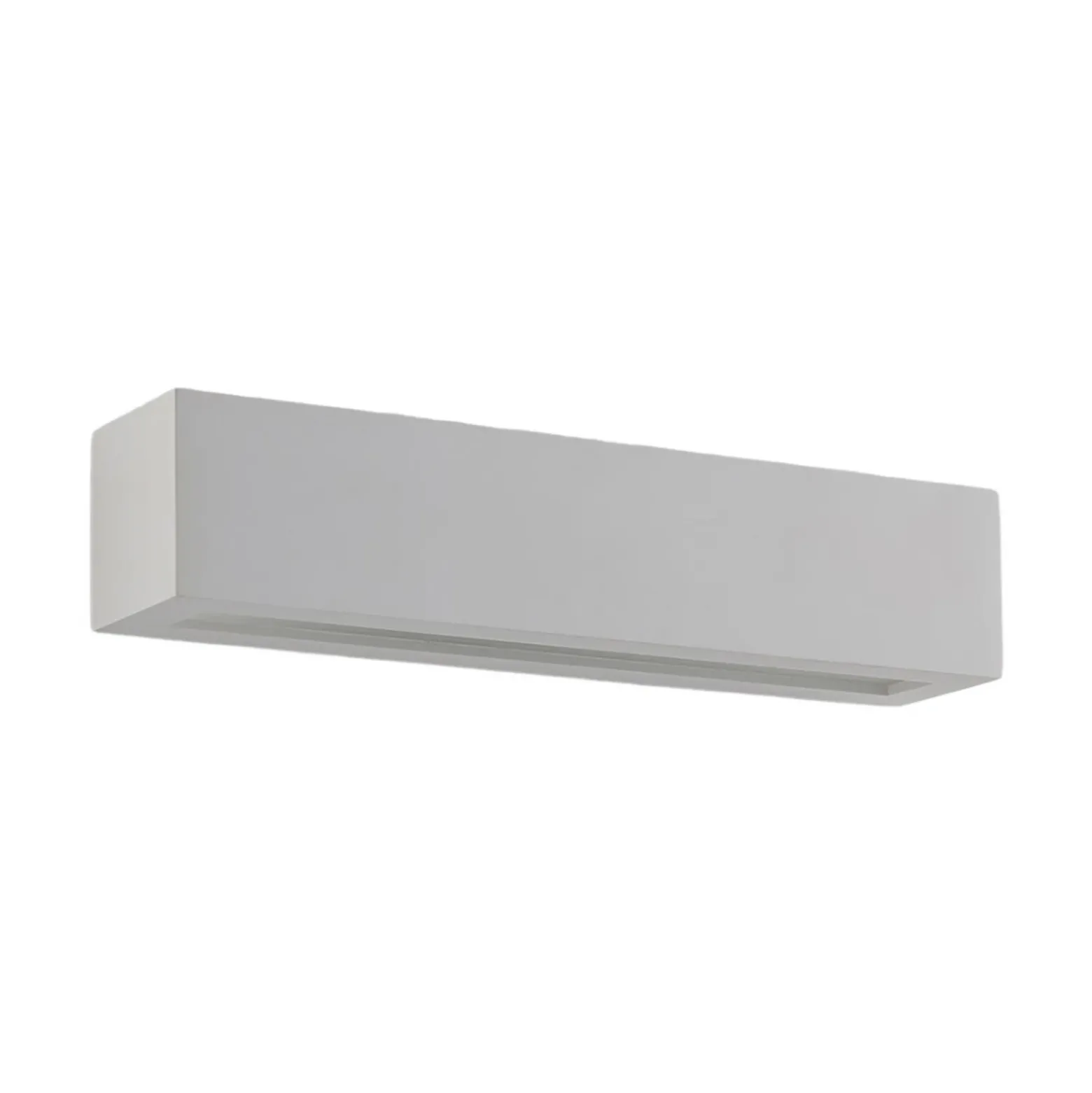 Aplique de pared Lindby Tjada, 35 cm, blanco, escayola, G9, pintable