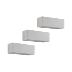 Aplique de pared Lindby Tjada, 22 cm, blanco, escayola, G9, pintable, 3 unidades