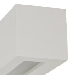 Aplique de pared Lindby Tjada, 22 cm, blanco, escayola, G9, pintable