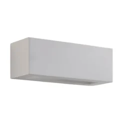 Aplique de pared Lindby Tjada, 22 cm, blanco, escayola, G9, pintable