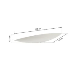Aplique de pared Lindby Tommi, blanco, escayola, 100 cm, E14, pintable