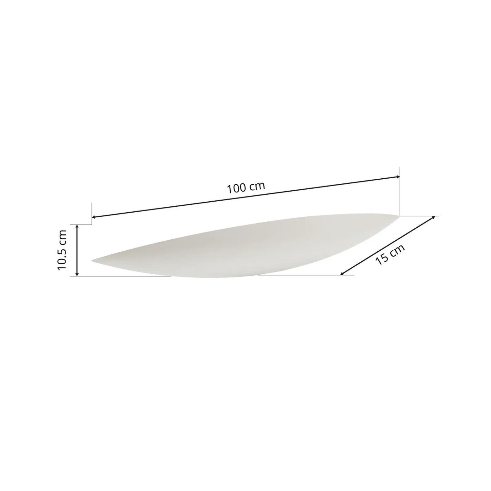Aplique de pared Lindby Tommi, blanco, escayola, 100 cm, E14, pintable