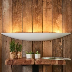 Aplique de pared Lindby Tommi, blanco, escayola, 100 cm, E14, pintable