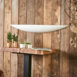 Aplique de pared Lindby Tommi, blanco, escayola, 100 cm, E14, pintable