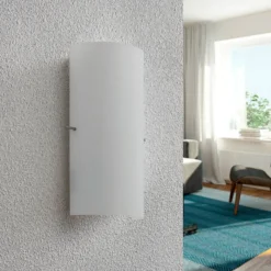Aplique de pared Lindby Tuli, 28 cm, cristal, semicircular, E14