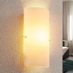 Aplique de pared Lindby Tuli, 28 cm, cristal, semicircular, E14