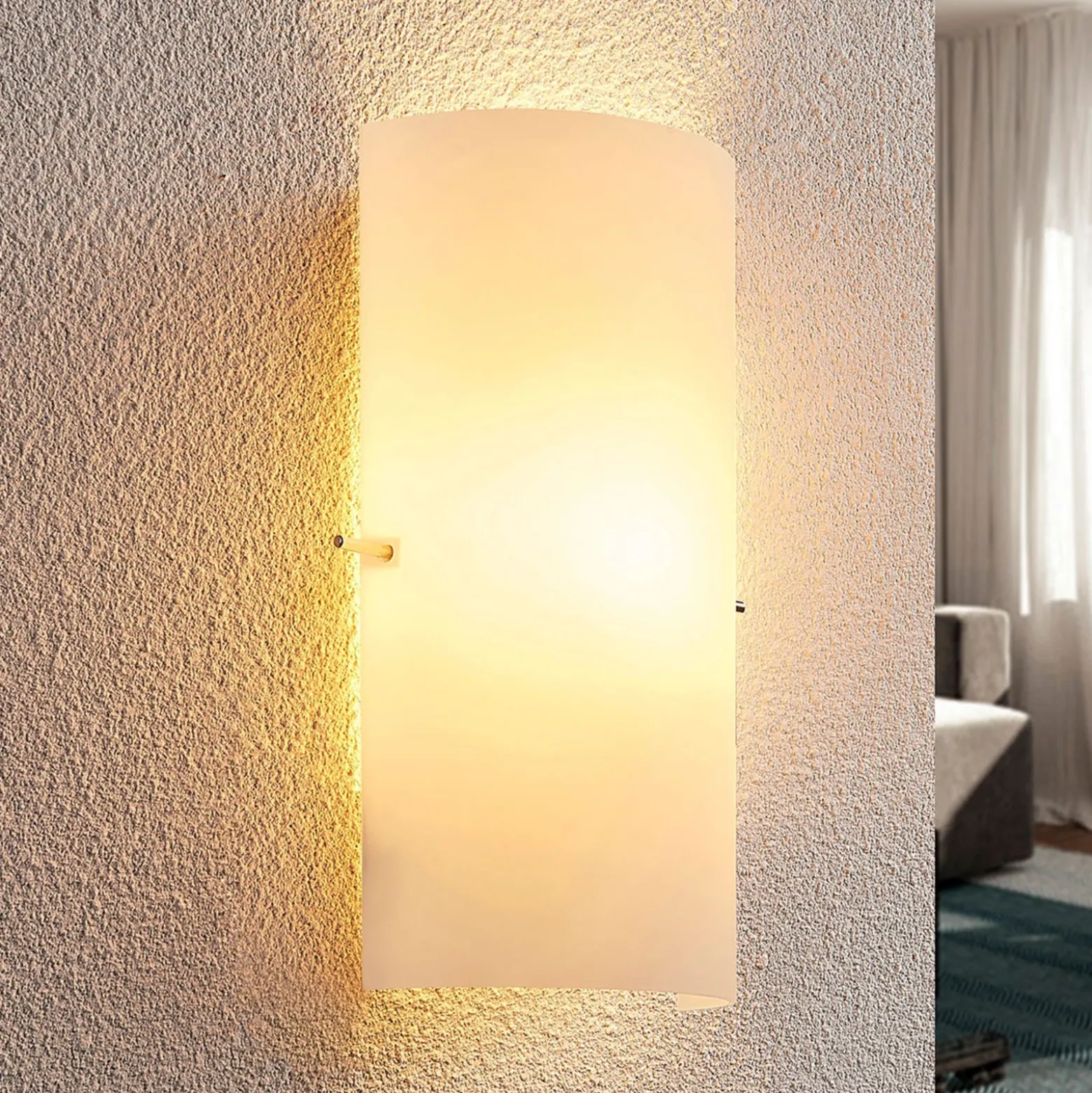 Aplique de pared Lindby Tuli, 28 cm, cristal, semicircular, E14