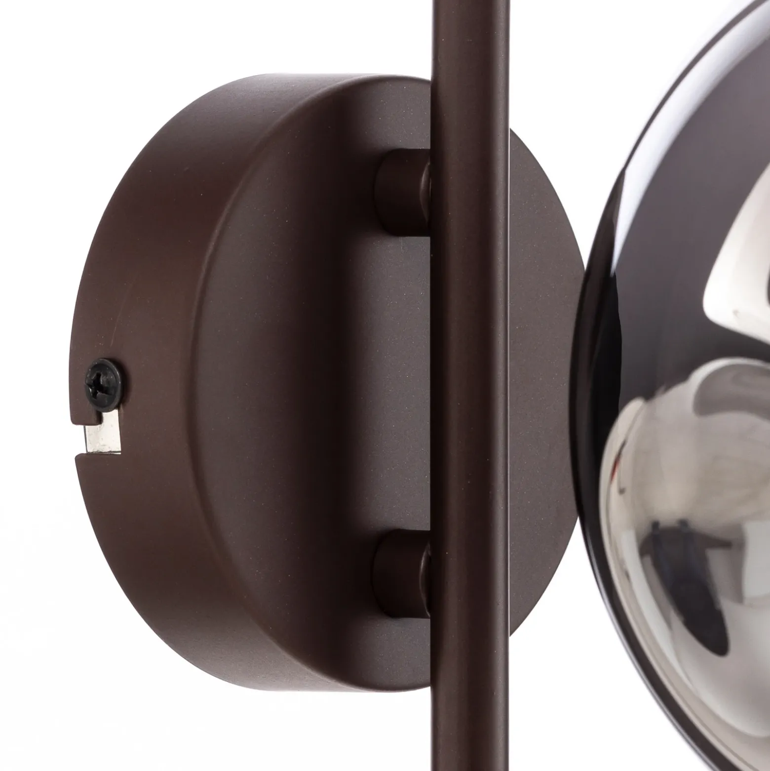 Aplique de pared Lindby Valentina, E14, gris humo, cristal, 28,6 cm