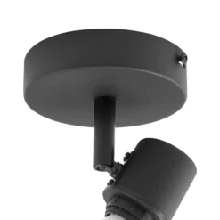 Aplique de pared Lindby Vasilia, Ø 12 cm, negro/oro, tela