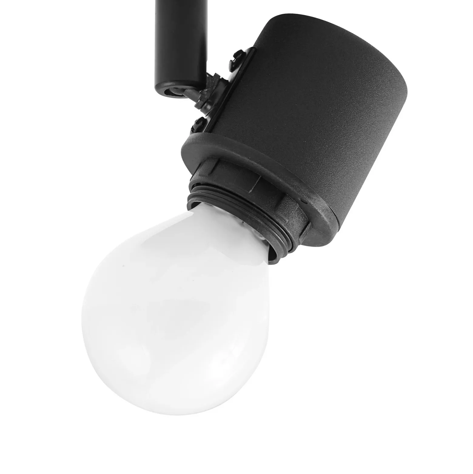Aplique de pared Lindby Vasilia, Ø 12 cm, negro/oro, tela