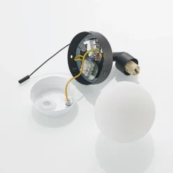 Aplique de pared Lindby Zaniba, negro