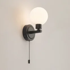 Aplique de pared Lindby Zaniba, negro