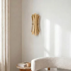 Aplique de pared Lınea, color dorado, altura 48 cm, metal, E14