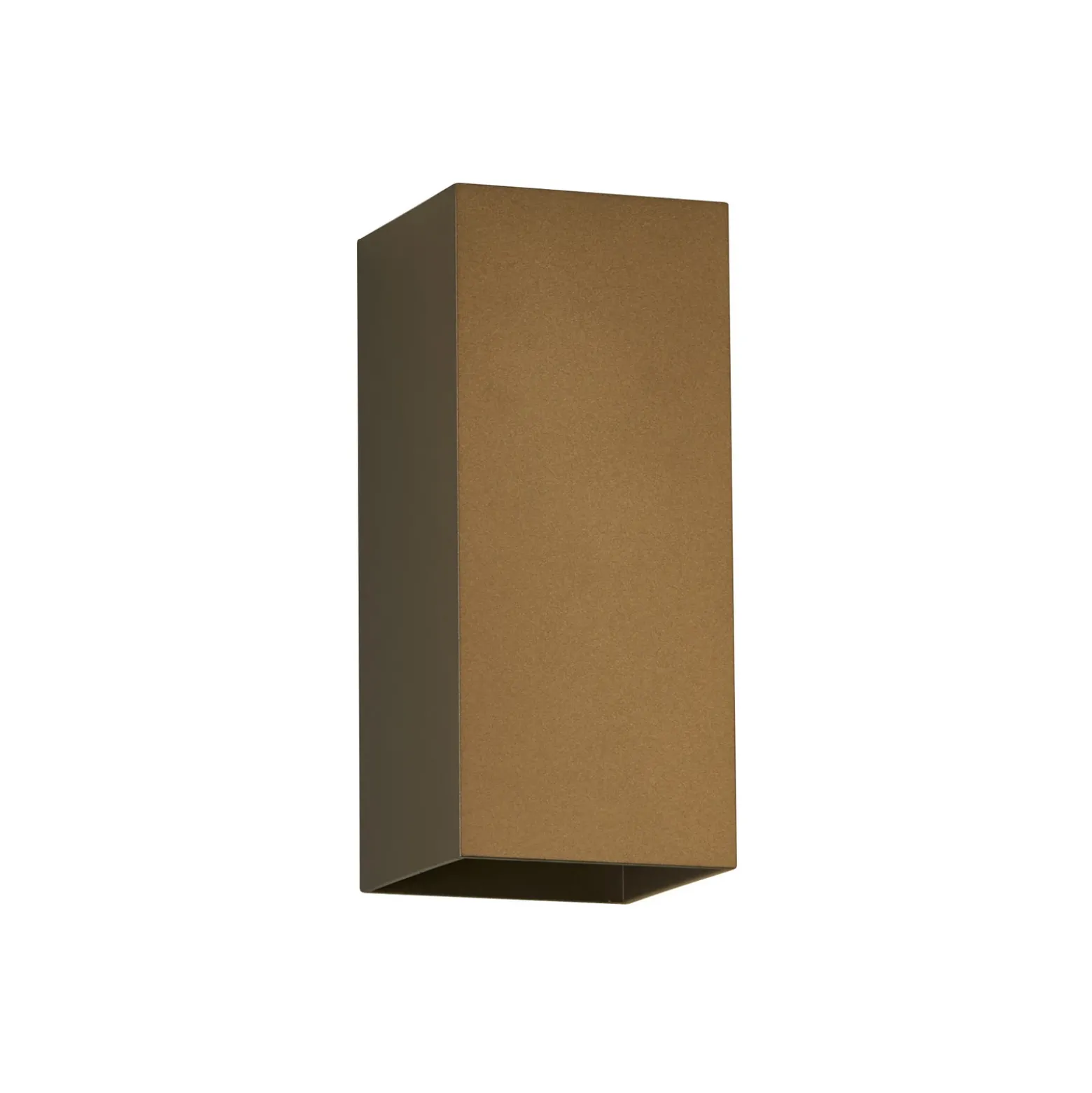 Aplique de pared London Square, marrón, altura 15 cm, metal, 2 luces.