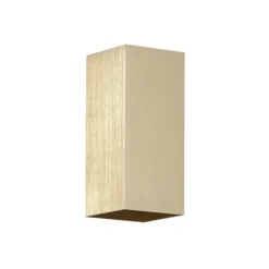 Aplique de pared London Square, color dorado, altura 15 cm, 2 luces.