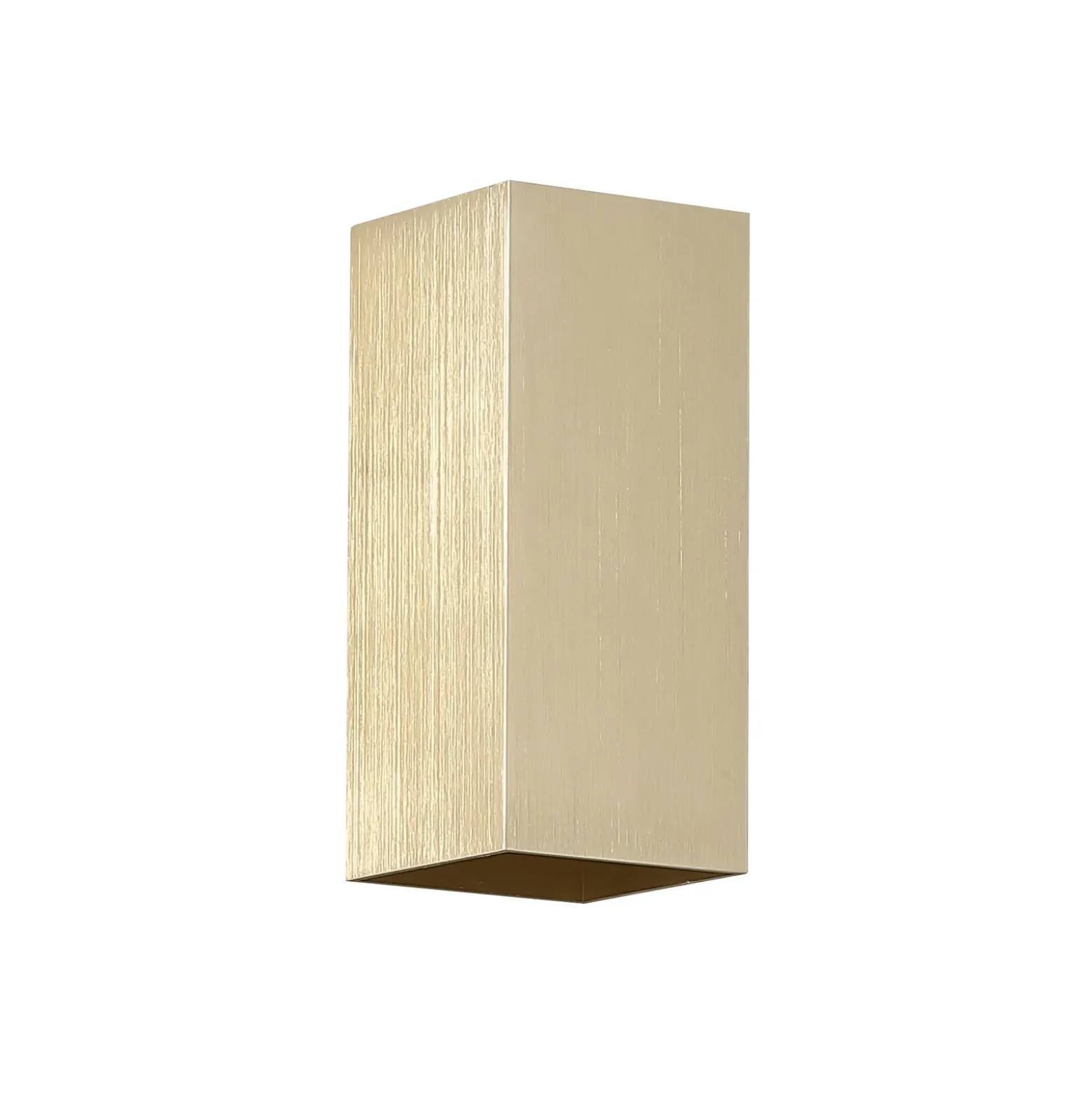 Aplique de pared London Square, color dorado, altura 15 cm, 2 luces.