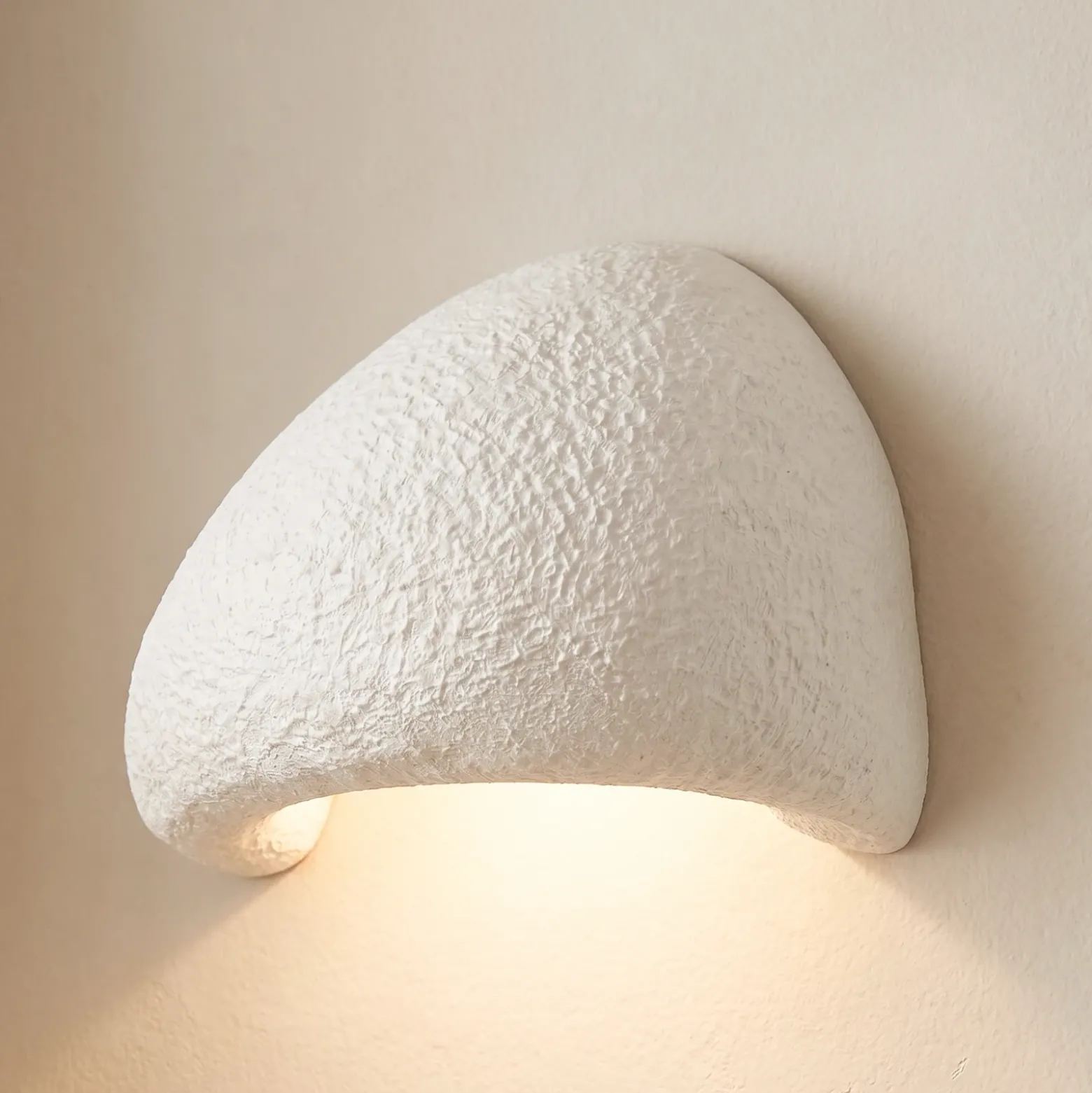 Aplique de pared LORE, 30 x 32 cm, blanco, fibra de vidrio, G9