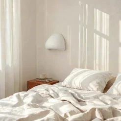 Aplique de pared LORE, 30 x 32 cm, blanco, fibra de vidrio, G9