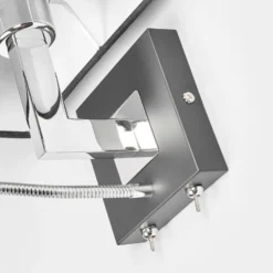 Aplique de pared Lucande Rebekka, 31 cm, negro, brazo de lectura LED