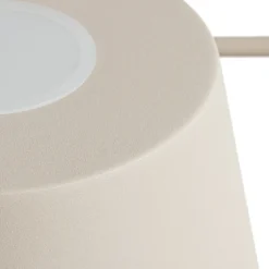 Aplique de pared Lucande Silka, 91 cm, beige, regulable, E27