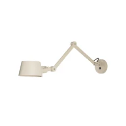 Aplique de pared Lucande Silka, 91 cm, beige, regulable, E27