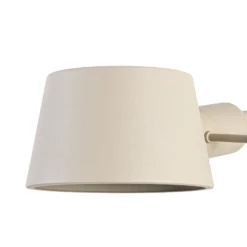 Aplique de pared Lucande Silka, 14 cm, beige, flexible, enchufe
