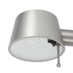 Aplique de pared Lucande Silka, 91 cm, níquel, regulable, E27
