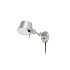 Aplique de pared Lucande Silka, 14 cm, níquel, flexible, enchufe