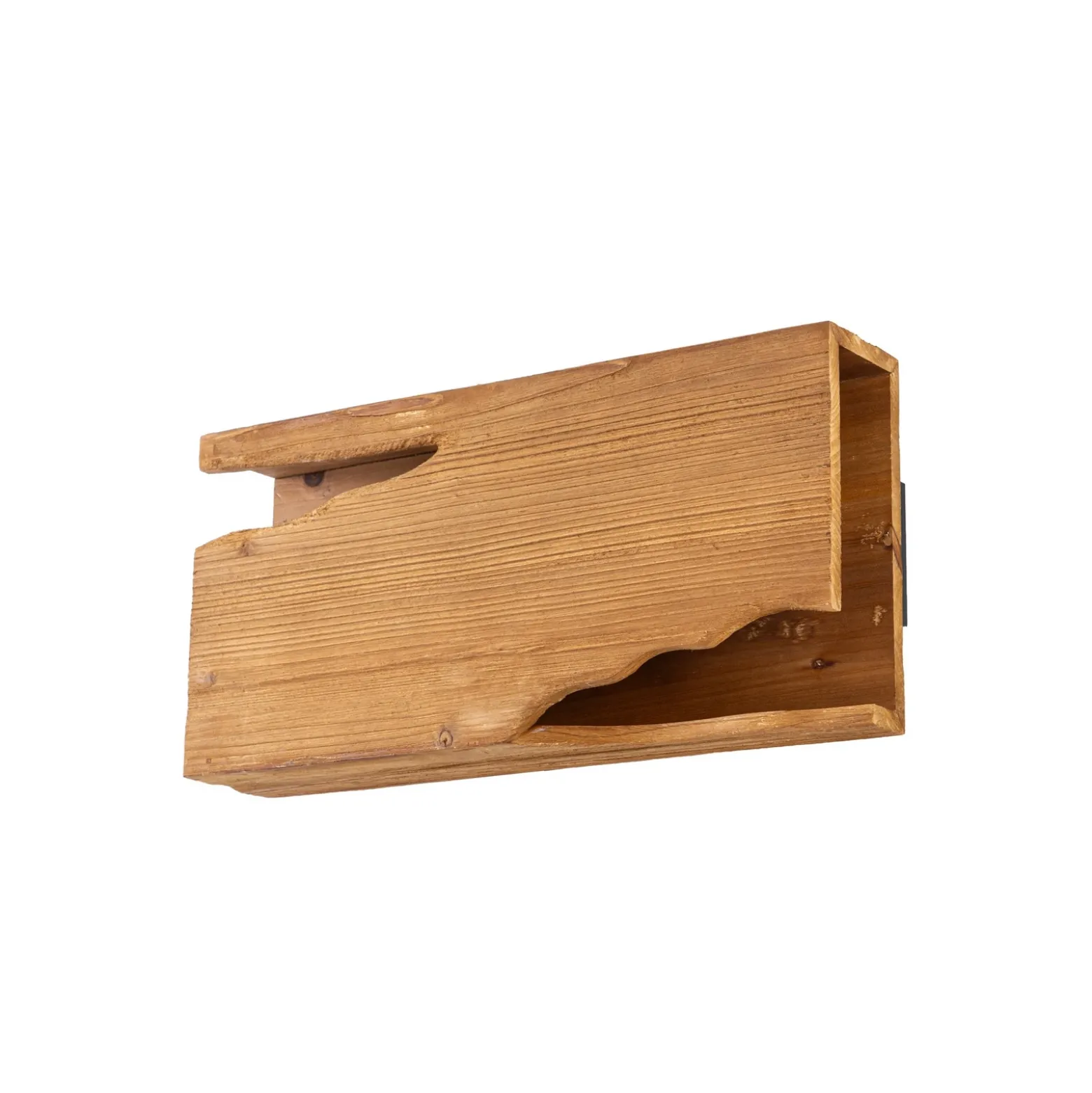 Aplique de pared Lucande Tarry, madera, ancho 45 cm, 2 x E14