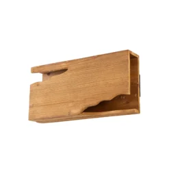 Aplique de pared Lucande Tarry, madera, ancho 45 cm, 2 x E14