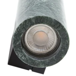 Aplique de pared Lucande Tavira, verde veteado, luz hacia arriba/abajo, GU10