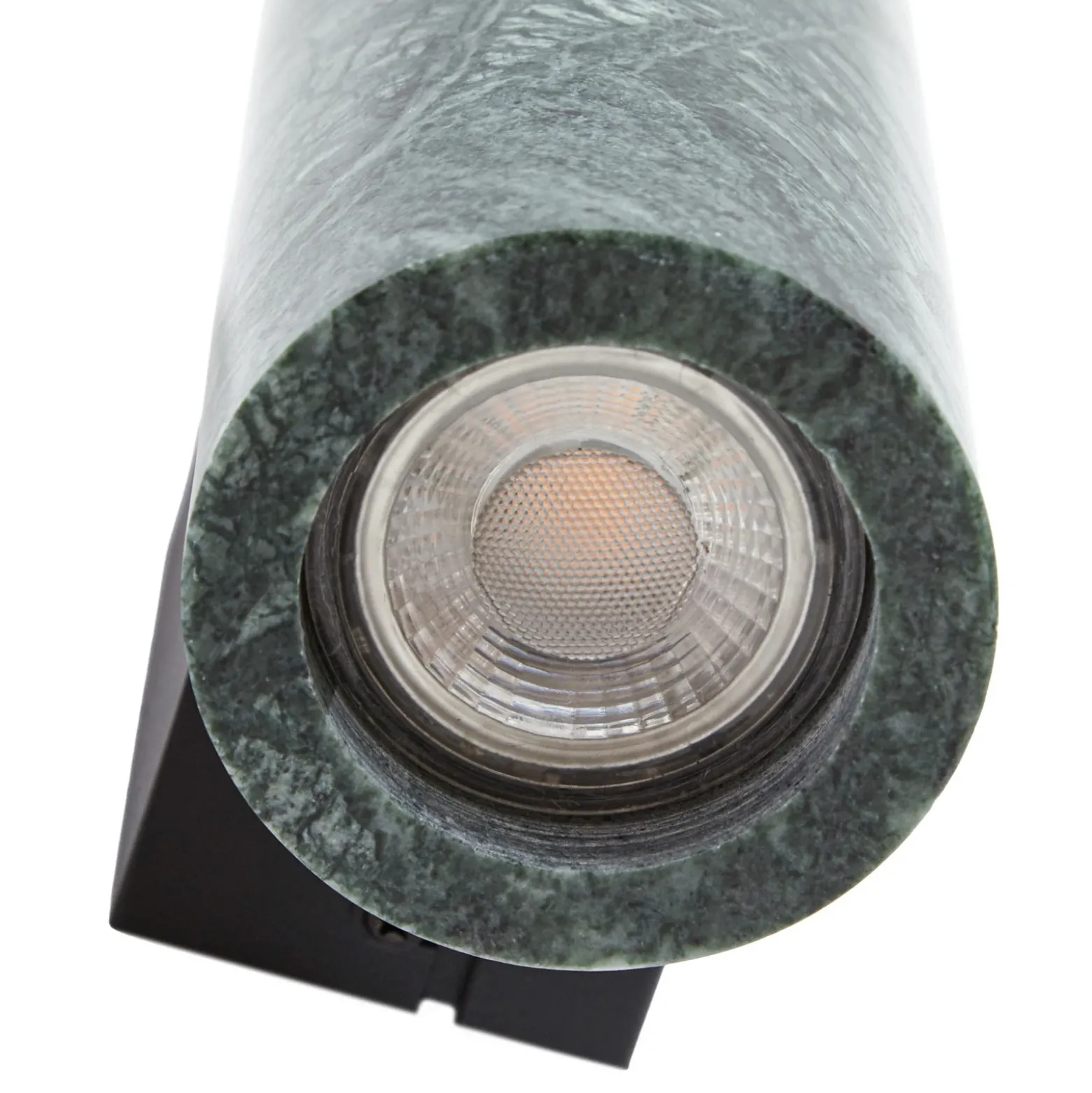 Aplique de pared Lucande Tavira, verde veteado, luz hacia arriba/abajo, GU10