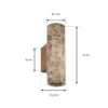 Aplique de pared Lucande Tavira, marrón veteado, luz hacia arriba/abajo, GU10
