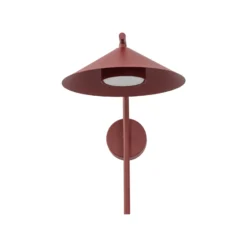 Aplique de pared Lume S, color burdeos, metal, 31 cm de altura, GX53
