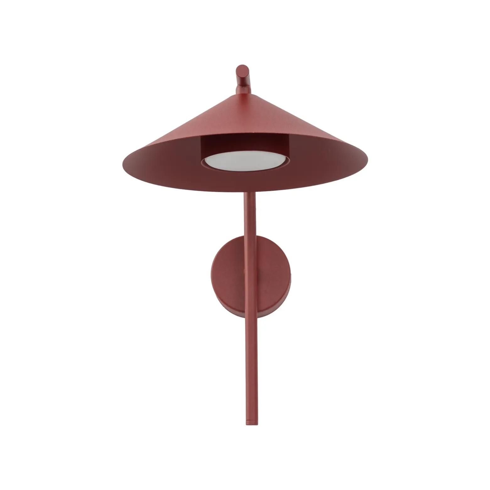 Aplique de pared Lume S, color burdeos, metal, 31 cm de altura, GX53