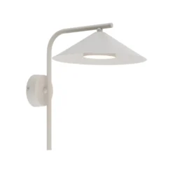 Aplique de pared Lume S, color greige, metal, 31 cm de altura, GX53