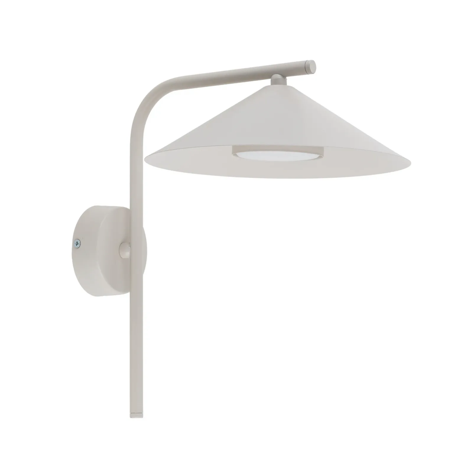 Aplique de pared Lume S, color greige, metal, 31 cm de altura, GX53