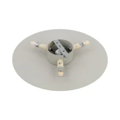 Aplique de pared Luna, beige, luz indirecta, Ø 30 cm, acero
