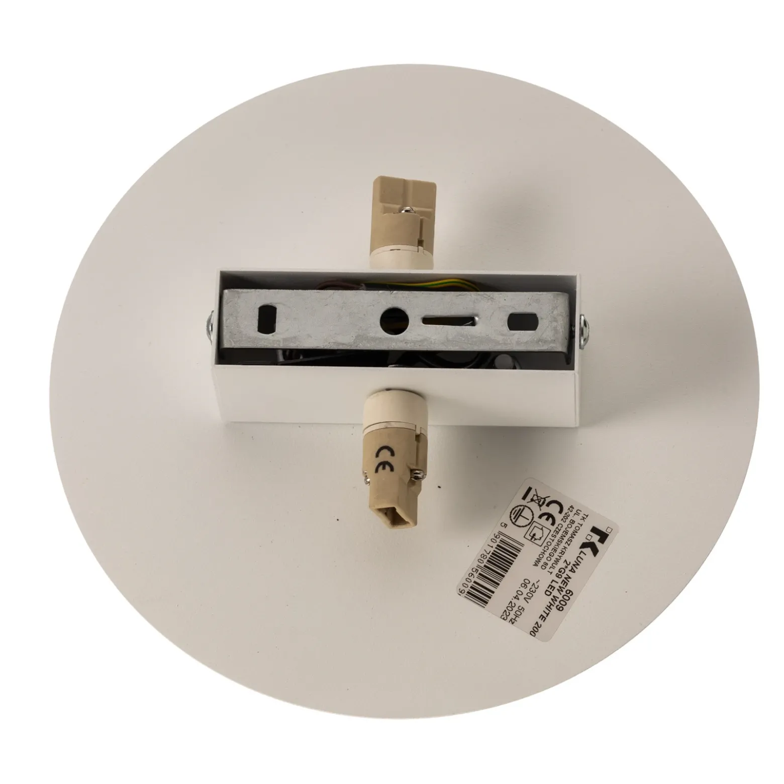 Aplique de pared Lunia New, blanco, Ø 20 cm