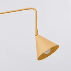 Aplique de pared LYS, dorado, Ø 14 cm, metal, enchufe, E14