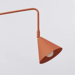 Aplique de pared LYS, ocre, Ø 14 cm, metal, enchufe, E14
