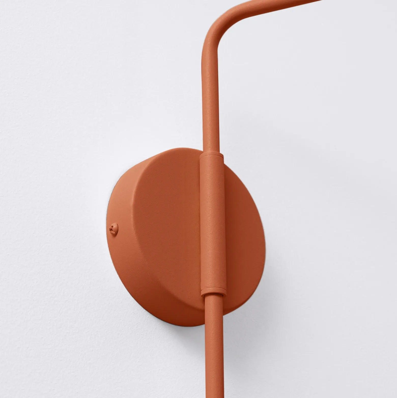 Aplique de pared LYS, ocre, Ø 14 cm, metal, enchufe, E14